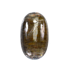 BLACK GOLDEN SUNSTONE PLAIN LENTIL OVAL (FULL DRILL) 11.50X6.50MM 3.65 Cts.