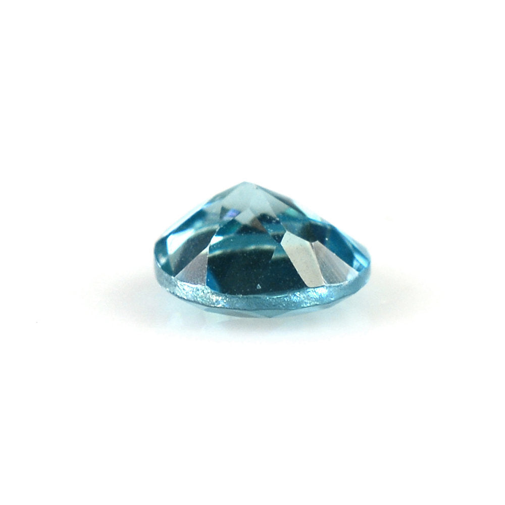 NATURAL BLUE ZIRCON CUT ROUND 4MM 0.38 Cts.