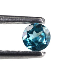 NATURAL BLUE ZIRCON CUT ROUND 4MM 0.38 Cts.