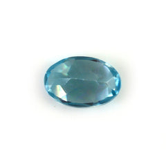 NATURAL BLUE ZIRCON CUT OVAL 6X4MM 0.63 Cts.