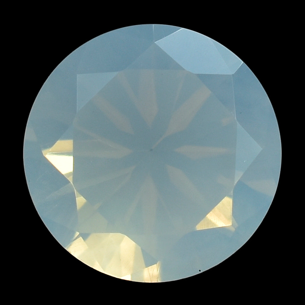 BLUE MOON QUARTZ DIAMOND CUT ROUND 12MM 5.83 Cts.
