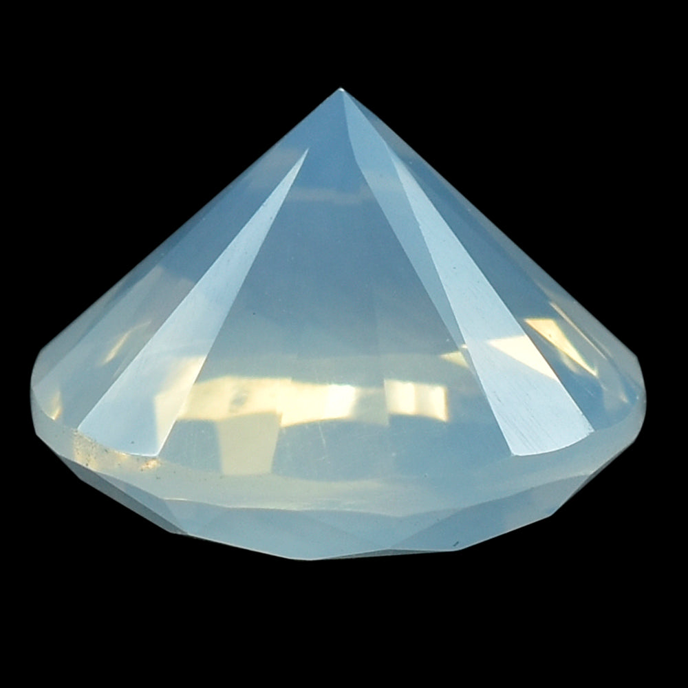 BLUE MOON QUARTZ DIAMOND CUT ROUND 12MM 5.83 Cts.