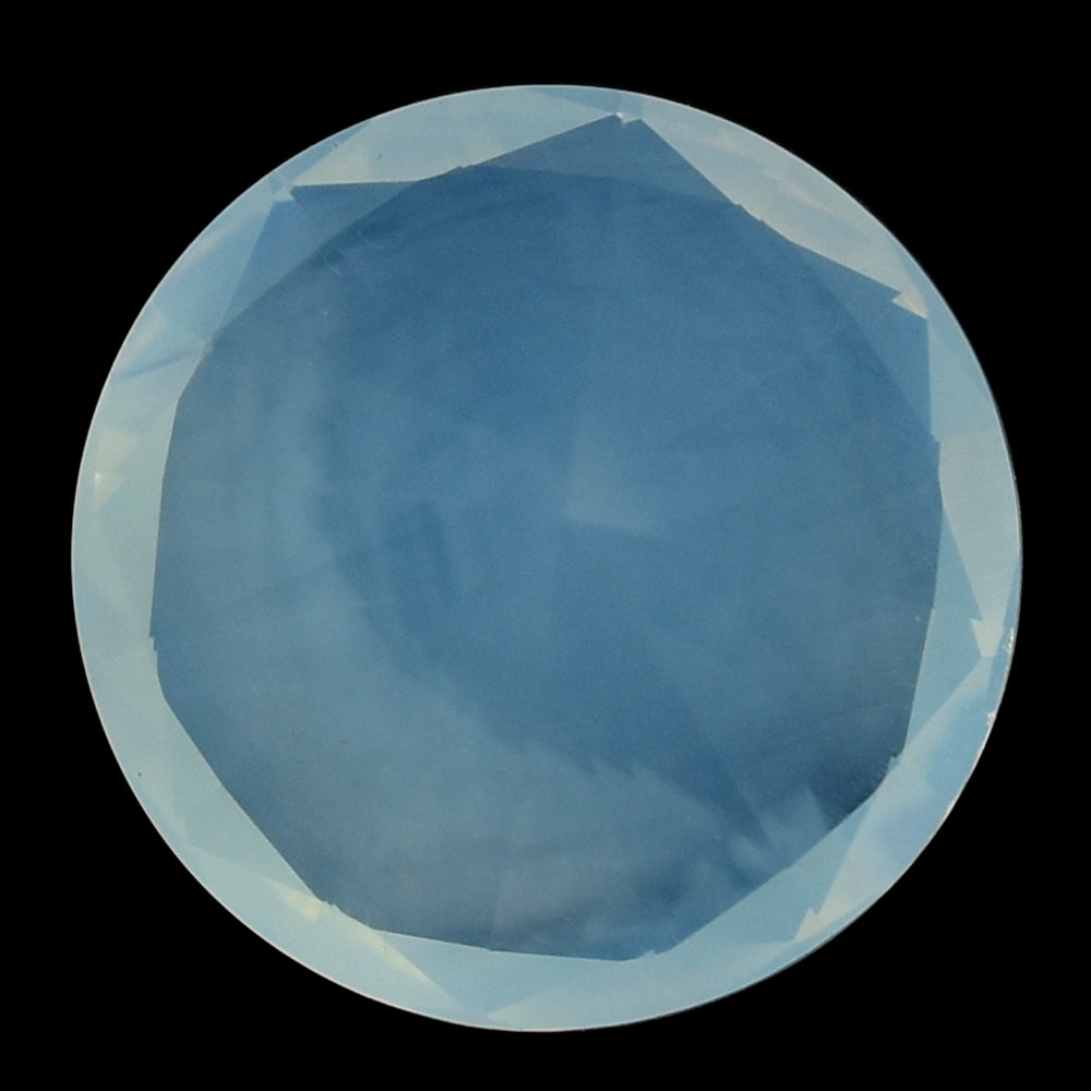 BLUE MOON QUARTZ DIAMOND CUT ROUND 12MM 5.83 Cts.