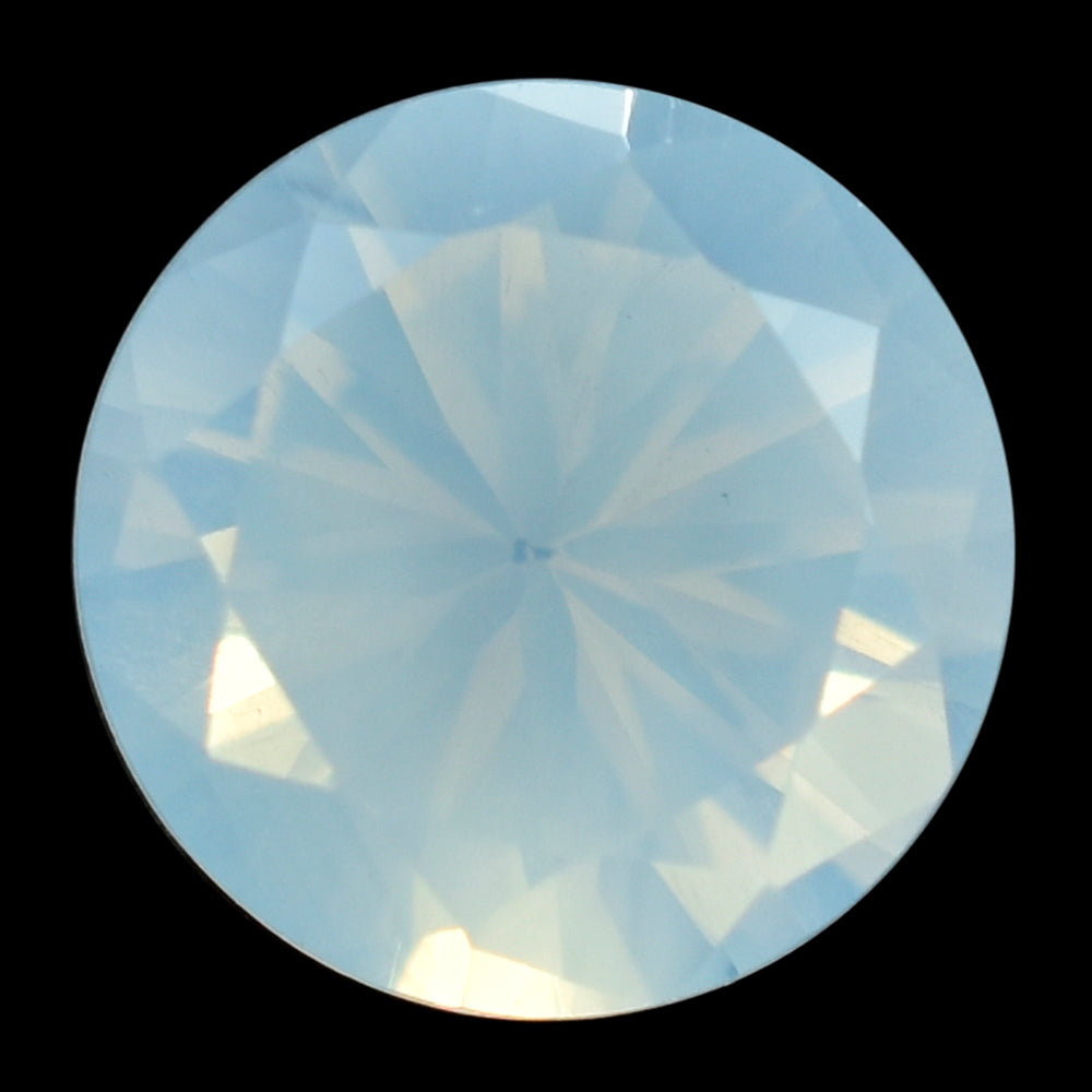 BLUE MOON QUARTZ DIAMOND CUT ROUND 10MM 3.39 Cts.