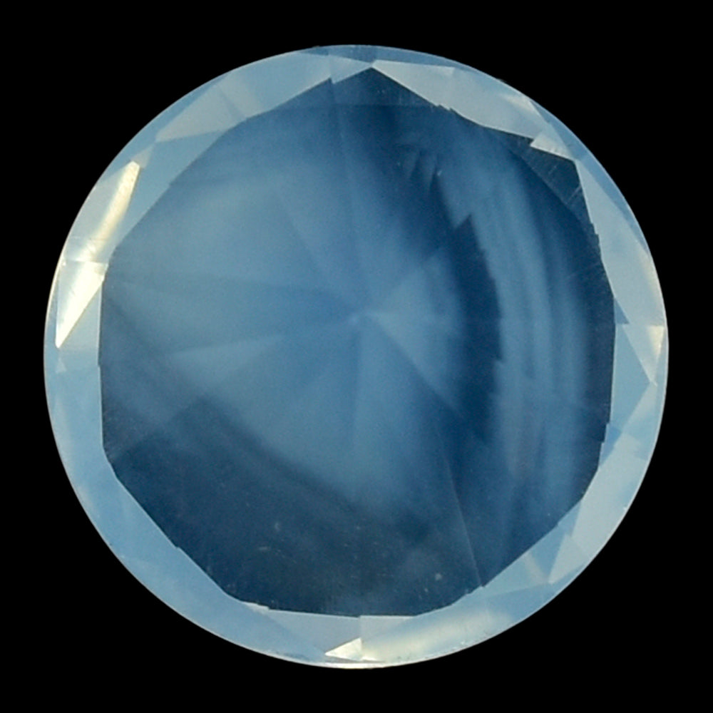 BLUE MOON QUARTZ DIAMOND CUT ROUND 10MM 3.39 Cts.