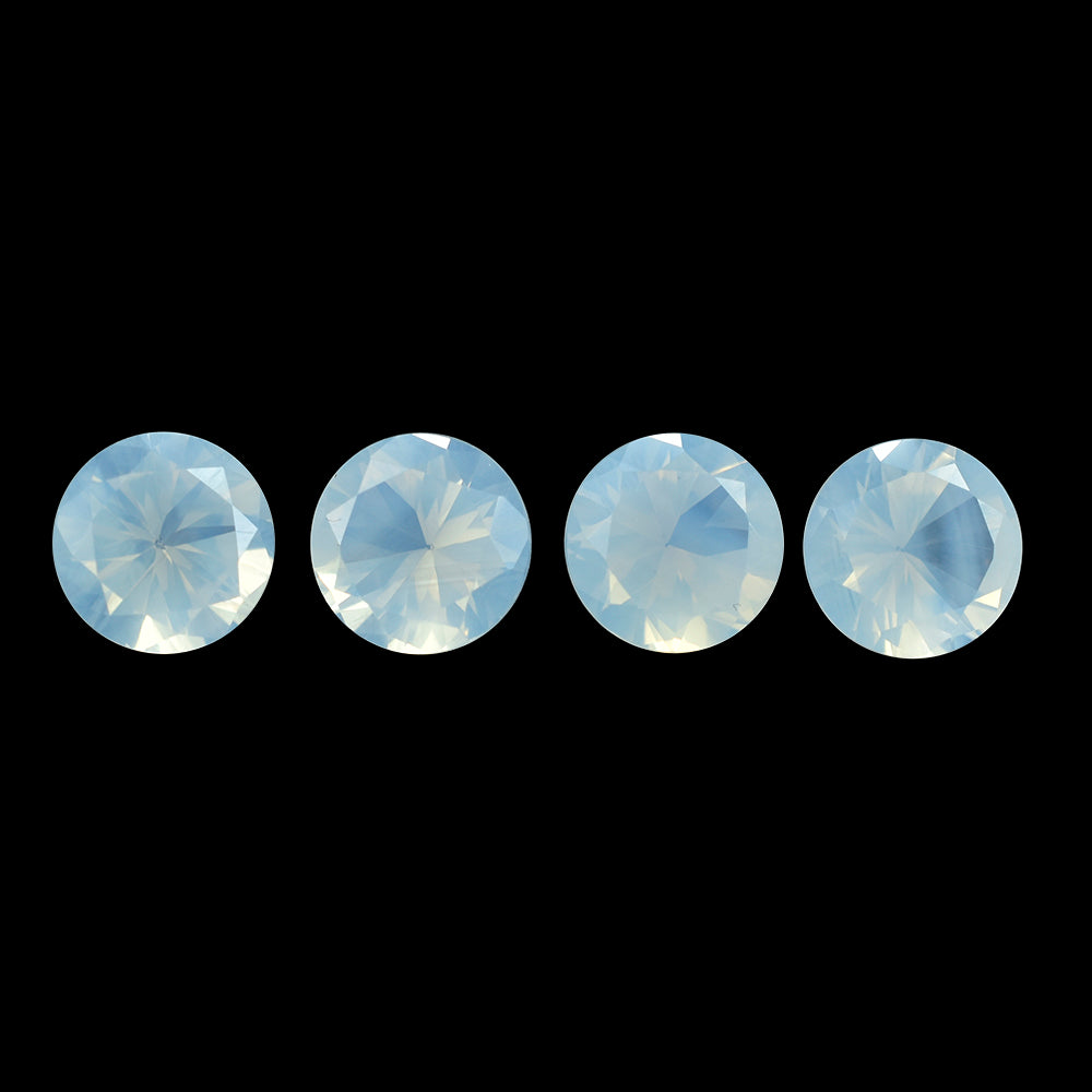 BLUE MOON QUARTZ DIAMOND CUT ROUND 10MM 3.39 Cts.