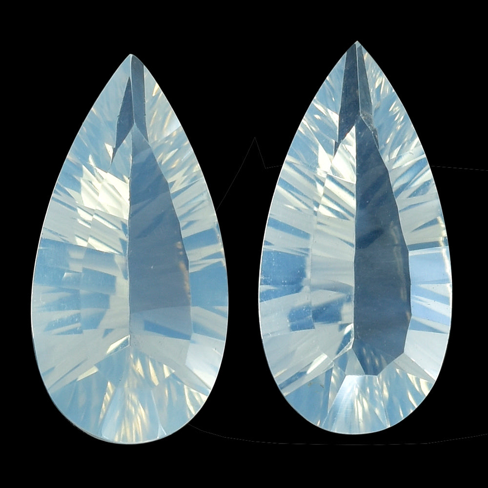 BLUE MOON QUARTZ CONCAVE CUT PEAR 16X8MM 3.48 Cts.