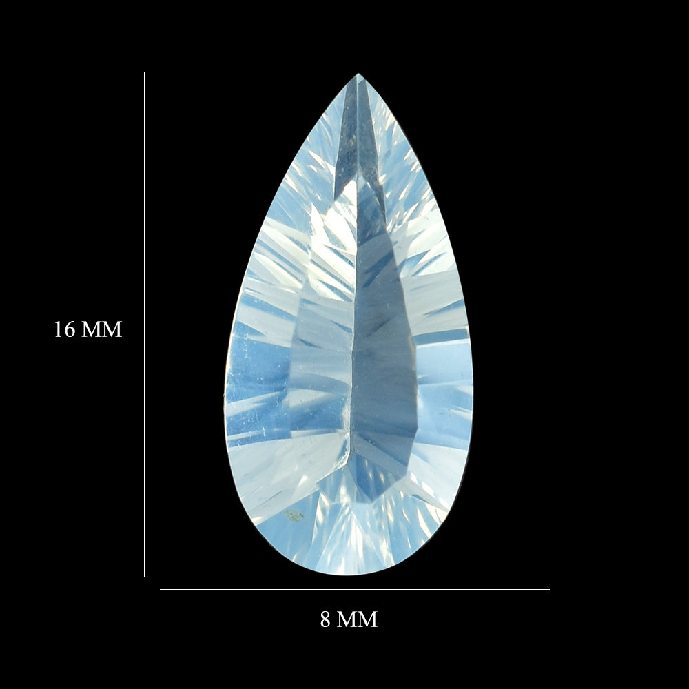 BLUE MOON QUARTZ CONCAVE CUT PEAR 16X8MM 3.48 Cts.