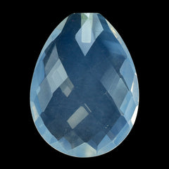 BLUE MOON QUARTZ BRIOLETTE PEAR (HALF DRILL) 20X15MM 11.70 Cts.