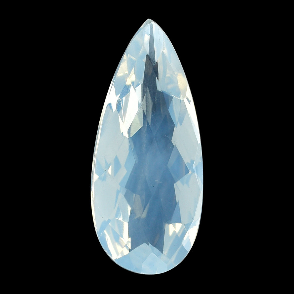 BLUE MOON QUARTZ CHECKER CUT PEAR 21X9MM 5.71 Cts.