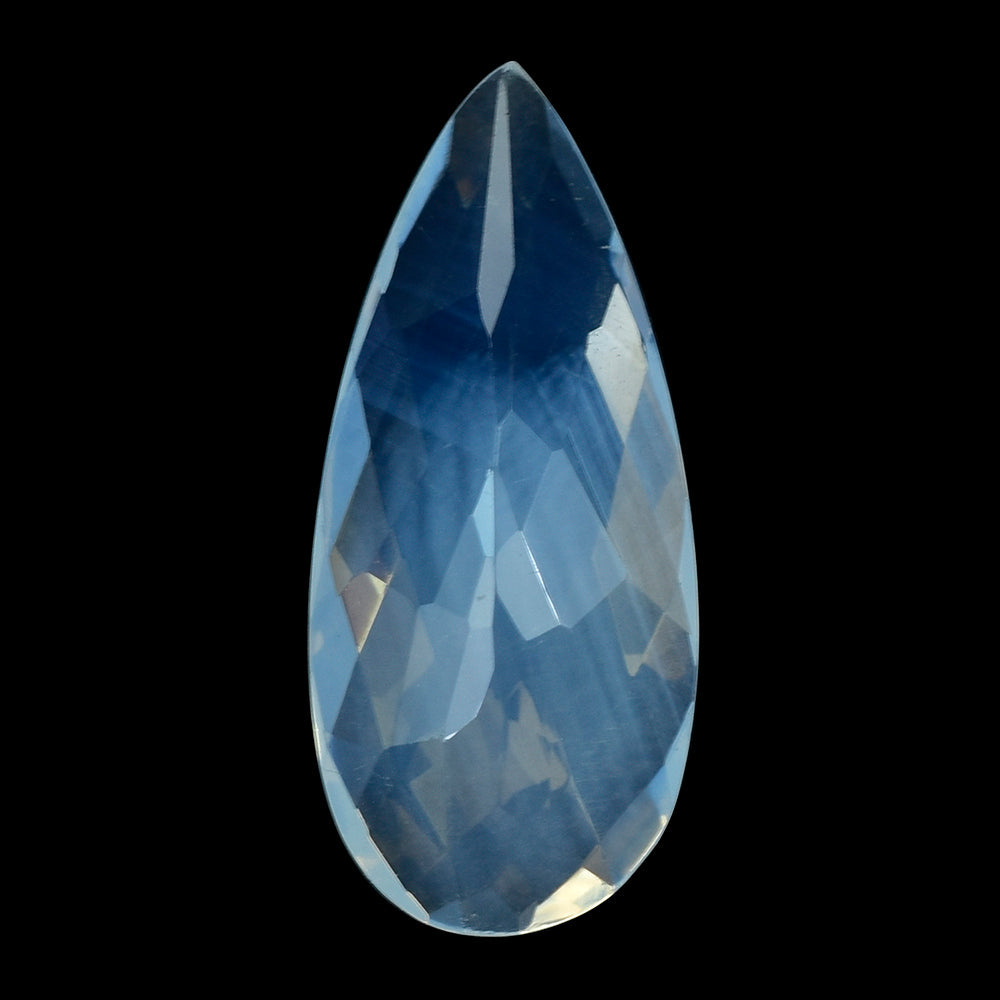 BLUE MOON QUARTZ CHECKER CUT PEAR 21X9MM 5.71 Cts.