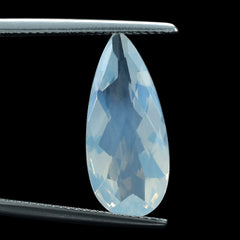 BLUE MOON QUARTZ CHECKER CUT PEAR 21X9MM 5.71 Cts.
