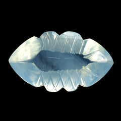 BLUE MOON QUARTZ BUFFTOP CARVED MARQUISE 20X11.50MM 10.30 Cts.