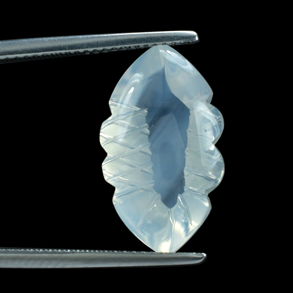 BLUE MOON QUARTZ BUFFTOP CARVED MARQUISE 20X11.50MM 10.30 Cts.
