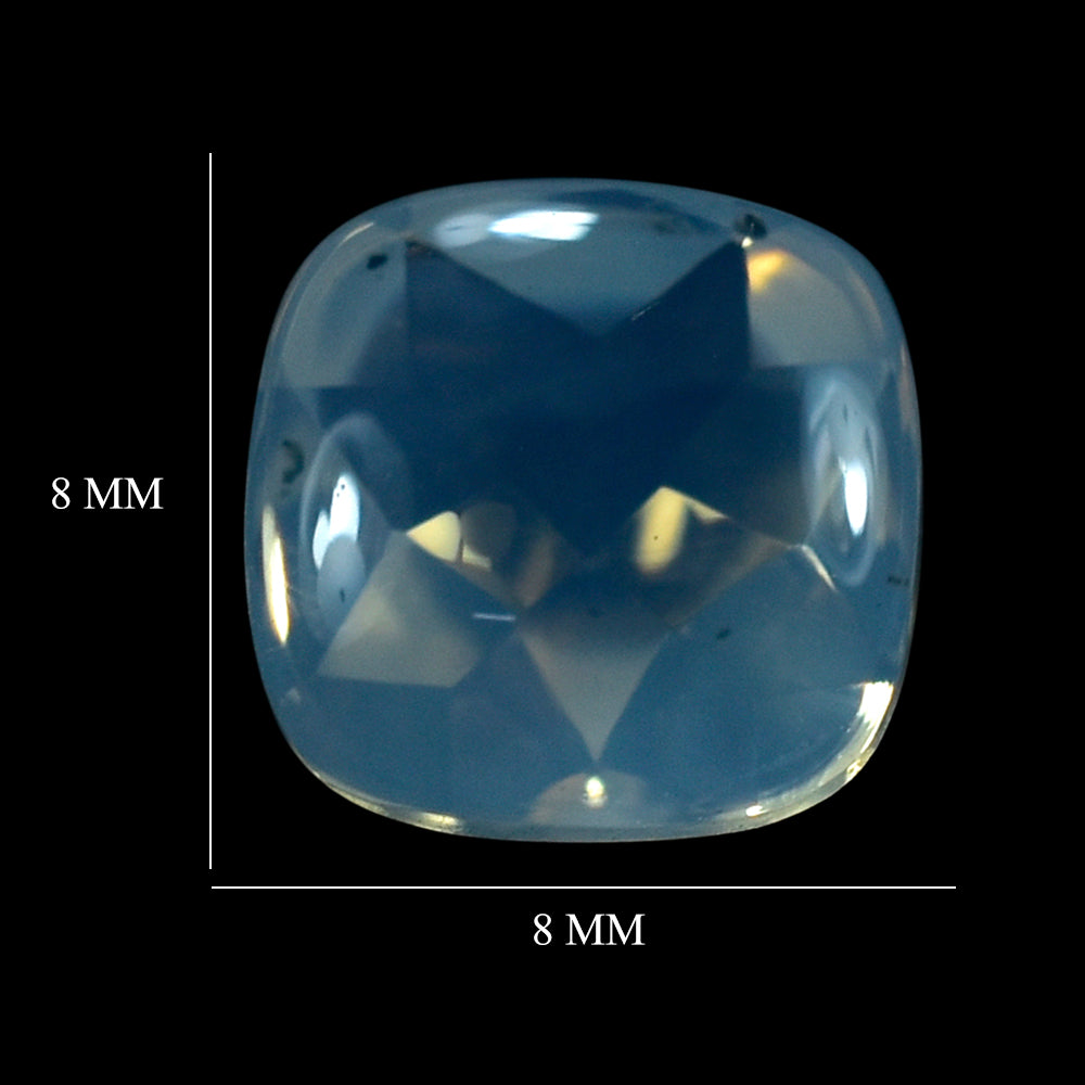 BLUE MOON QUARTZ BUFFTOP CUSHION 8MM 2.1 Cts.