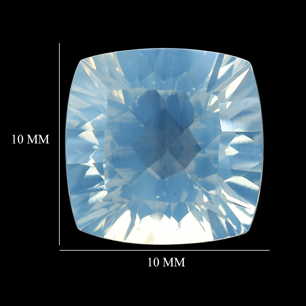 BLUE MOON QUARTZ CONCAVE CUT CUSHION 10MM 3.93 Cts.