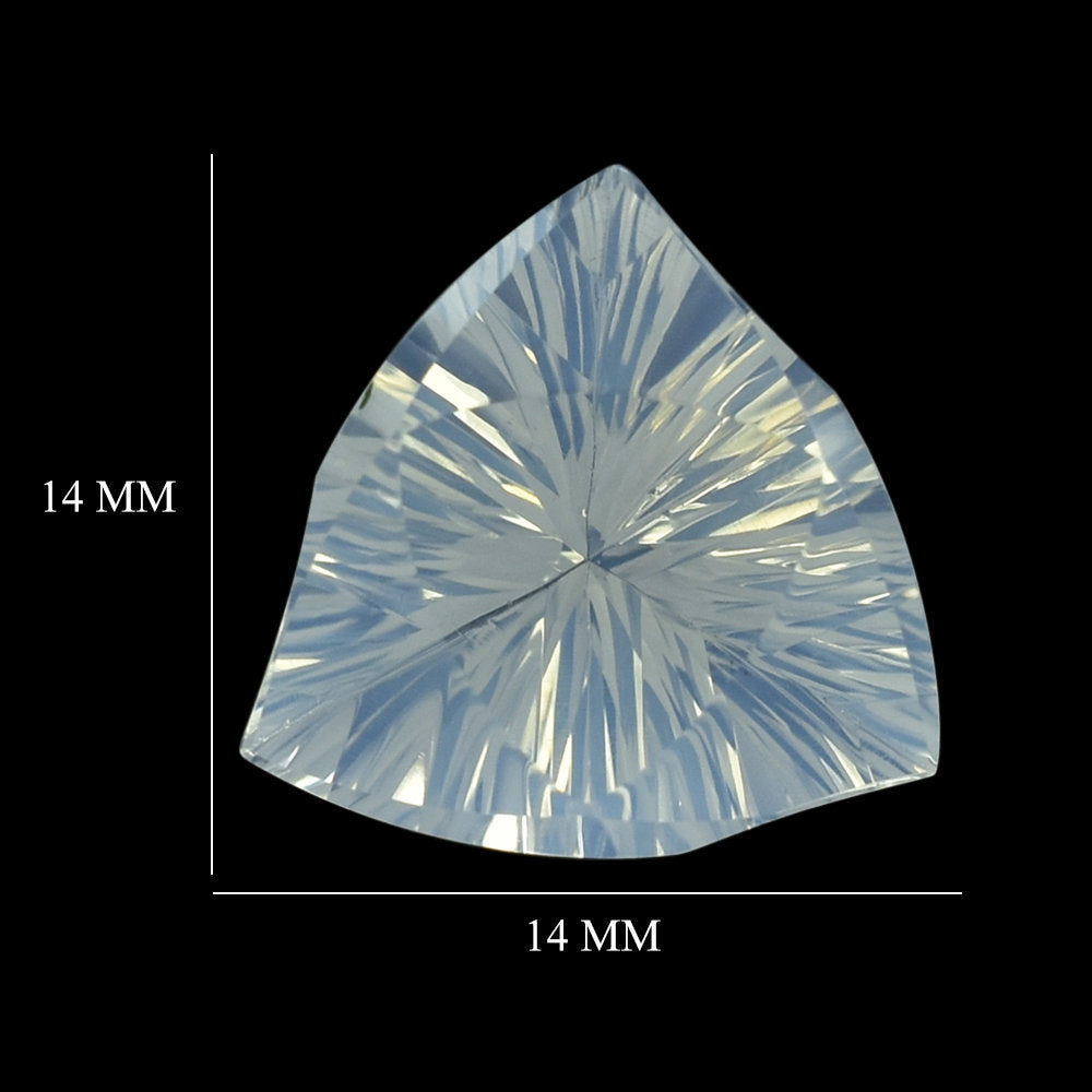 BLUE MOON QUARTZ LEAF CONCAVE TRILLION 14MM 7.00 Cts.