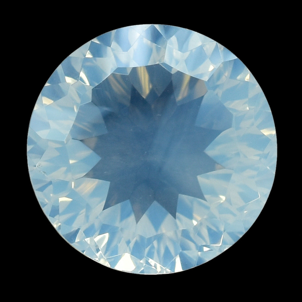 BLUE MOON QUARTZ CONCAVE CUT ROUND 12MM 6.08 Cts.