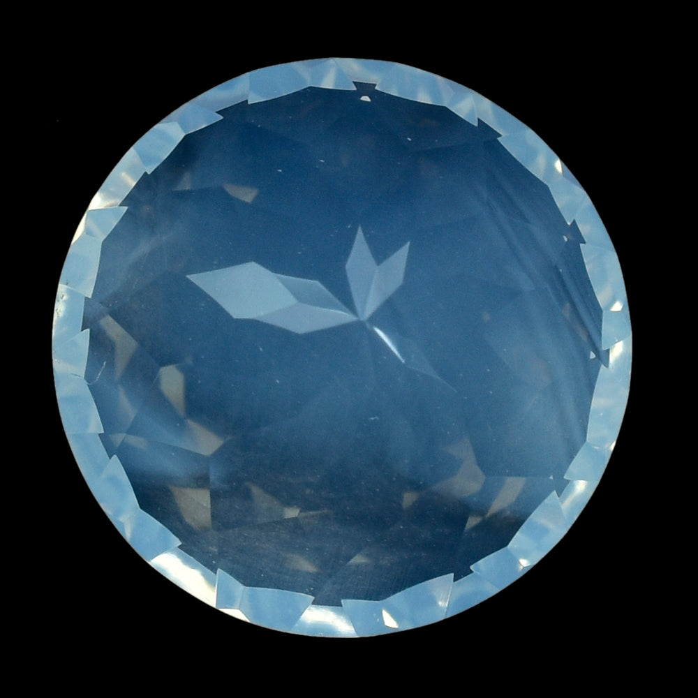 BLUE MOON QUARTZ CONCAVE CUT ROUND 12MM 6.08 Cts.