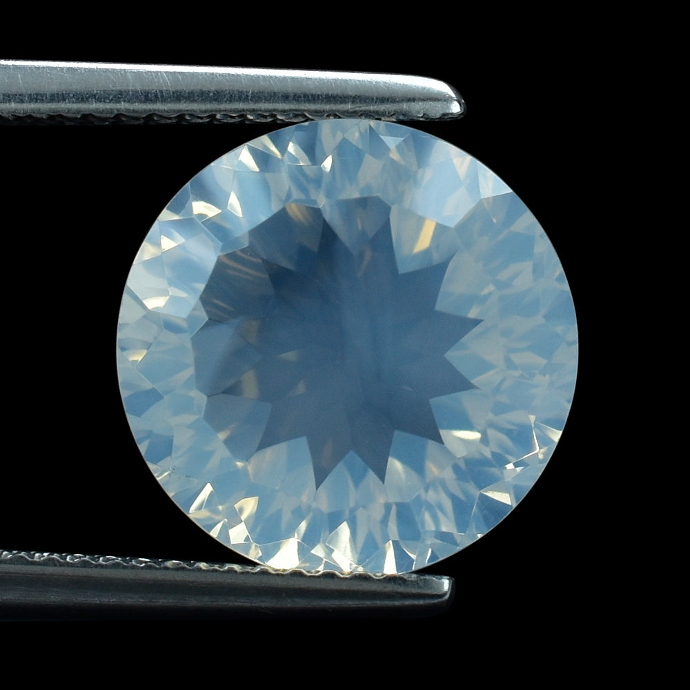 BLUE MOON QUARTZ CONCAVE CUT ROUND 12MM 6.08 Cts.