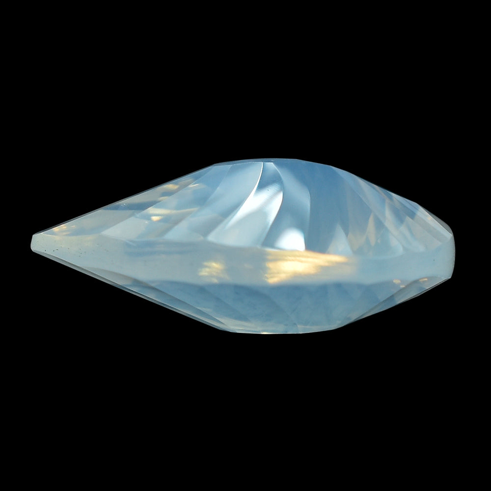 BLUE MOON QUARTZ CONCAVE BRIOLETTE PEAR 18X13MM 8.00 Cts.