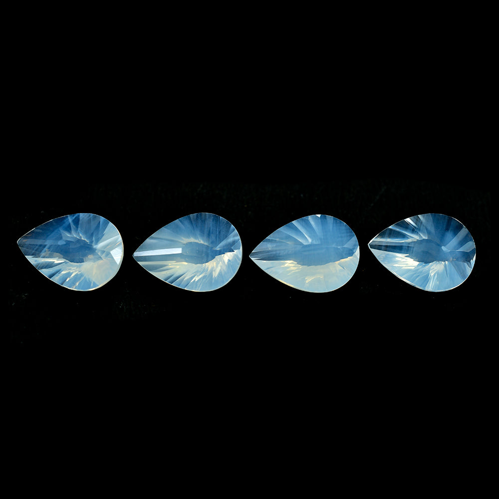 BLUE MOON QUARTZ CONCAVE BRIOLETTE PEAR 18X13MM 8.00 Cts.