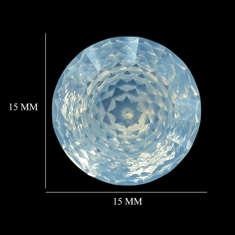 BLUE MOON QUARTZ NIRVANA CUT ROUND 15MM 11.25 Cts.