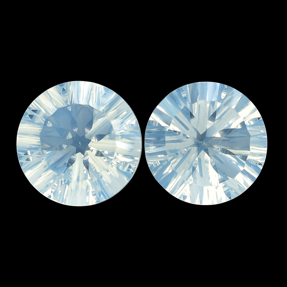 BLUE MOON QUARTZ CONCAVE SPLENDOR CUT ROUND 16MM 12.70 Cts.