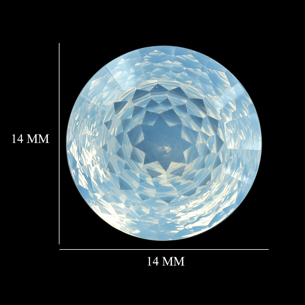 BLUE MOON QUARTZ NIRVANA CUT ROUND 14MM 8.85 Cts.