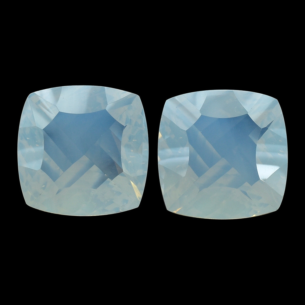 BLUE MOON QUARTZ LONG STEP CONCAVE CUSHION 12MM 6.35 Cts.