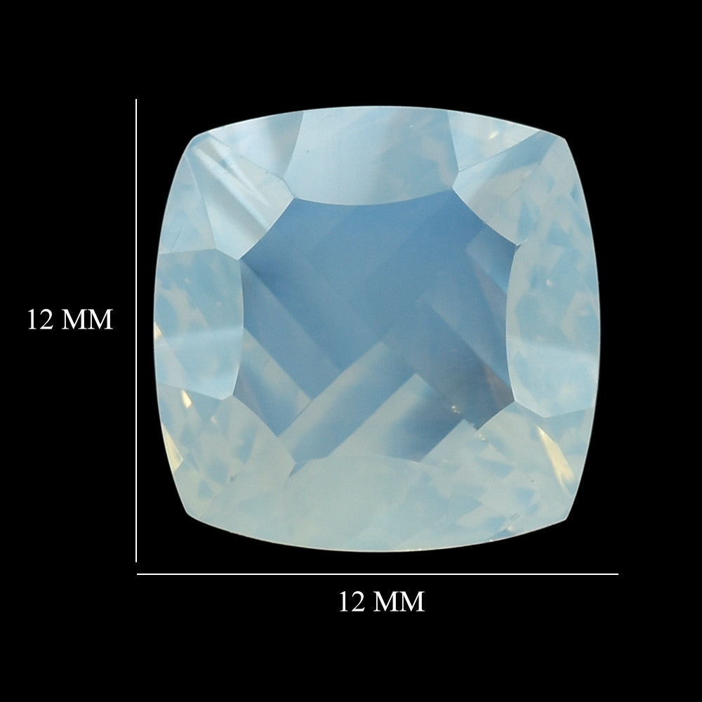 BLUE MOON QUARTZ LONG STEP CONCAVE CUSHION 12MM 6.35 Cts.