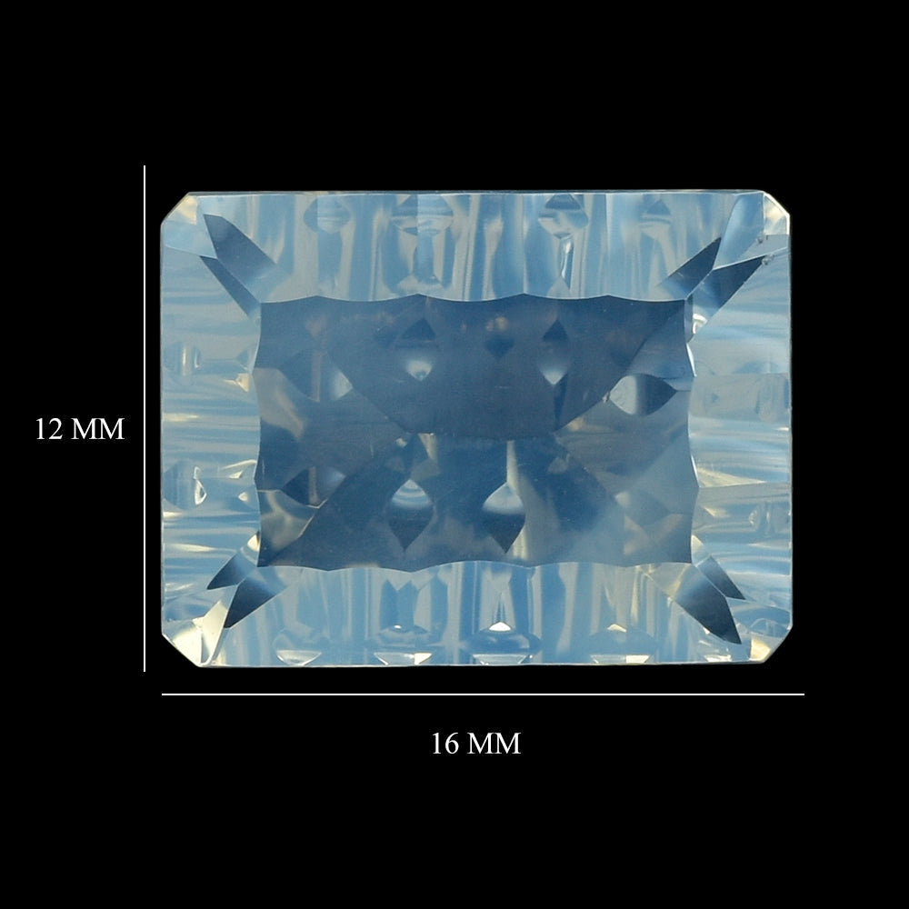 BLUE MOON QUARTZ CONCAVE SPLENDOR CUT OCTAGON 16X12MM 10.00 Cts.