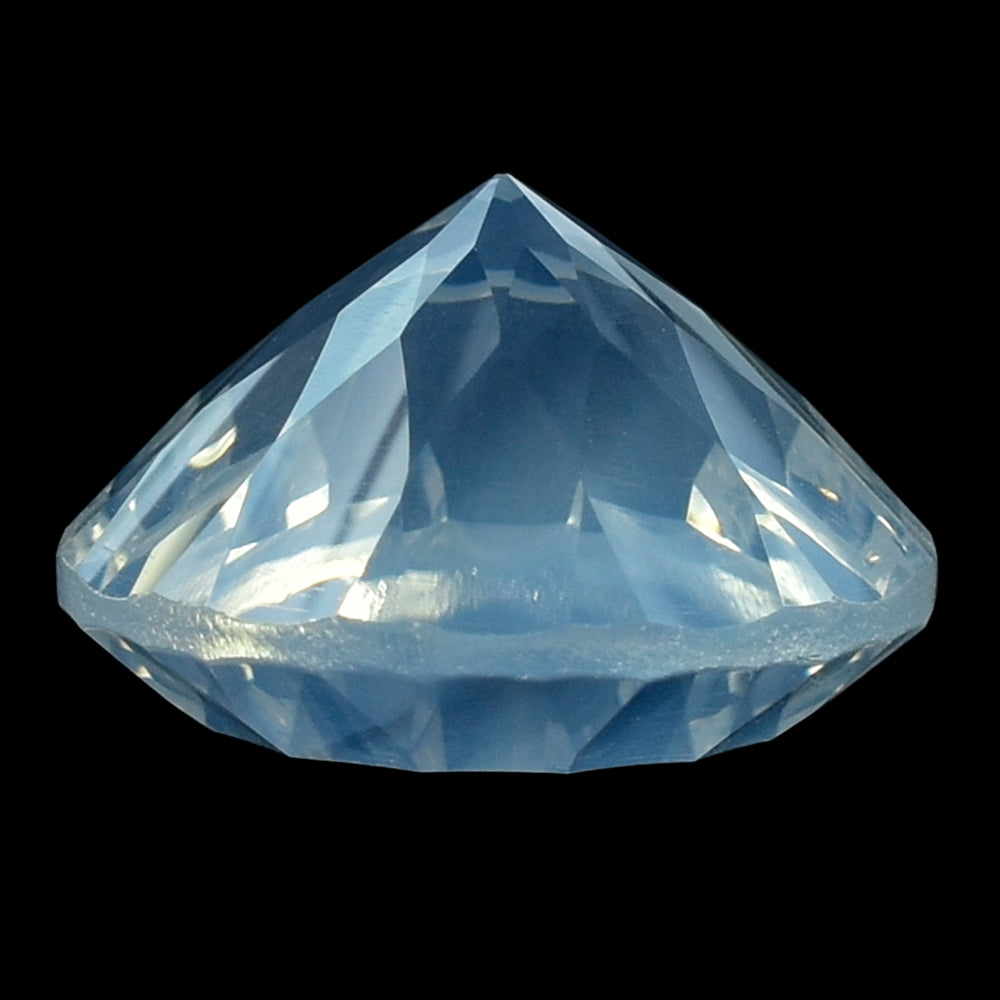 BLUE MOON QUARTZ CONCAVE CUT ROUND 12MM 5.71 Cts.