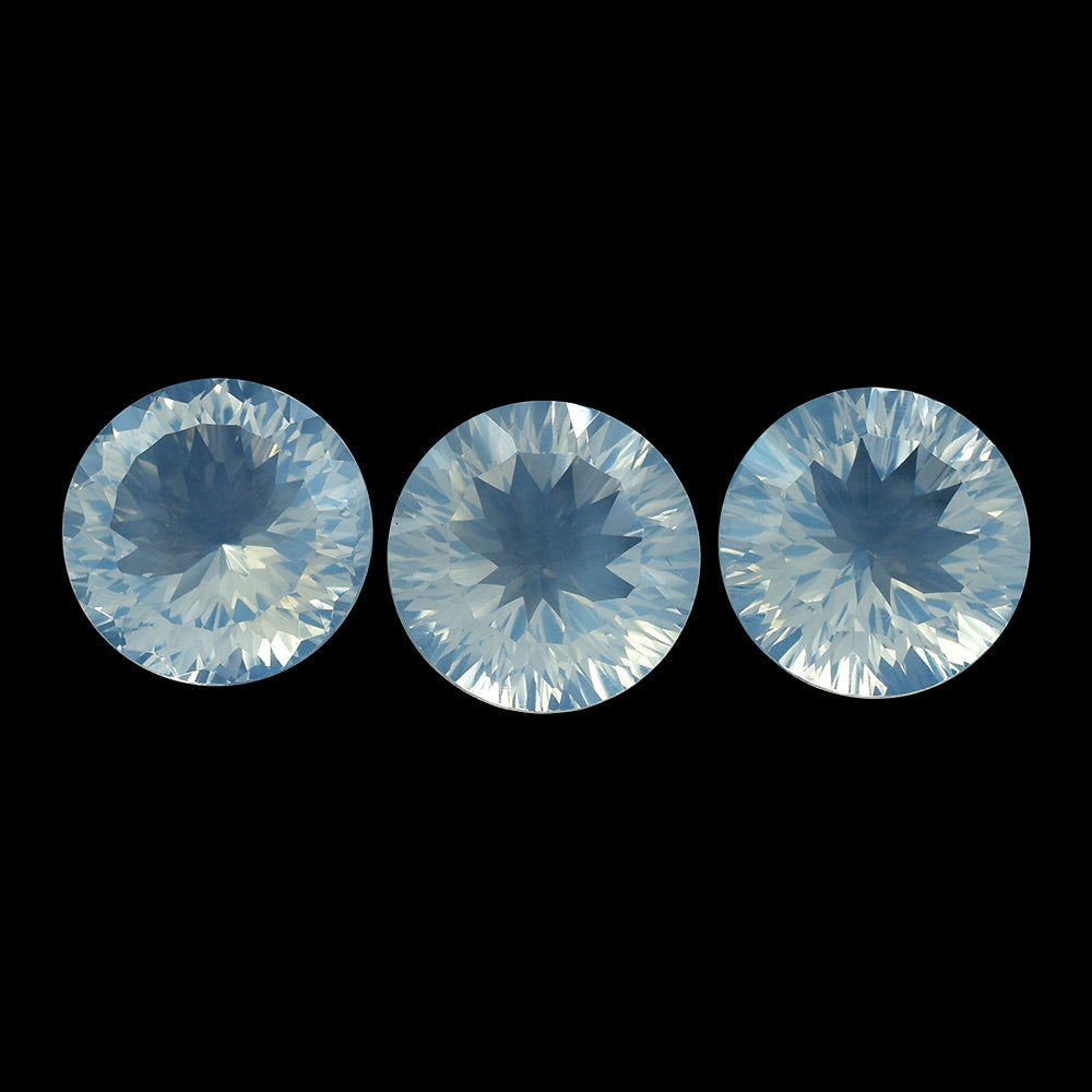 BLUE MOON QUARTZ CONCAVE CUT ROUND 12MM 5.71 Cts.