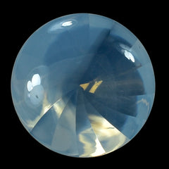 BLUE MOON QUARTZ BUFFTOP ROUND WITH TWISTED CONCAVE 15MM 9.88 Cts.