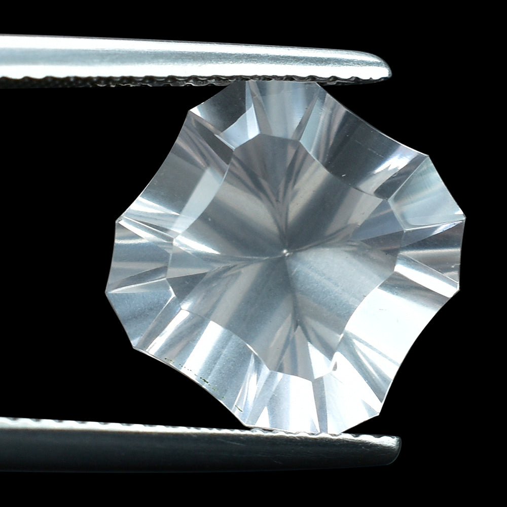 BLUE MOON QUARTZ CONCAVE CUT CUSHION NINETY CUT (DES#22) (1ST) 12MM 6.28 Cts.