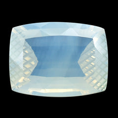 BLUE MOON QUARTZ CUSHION STEP CUT WITH CALVED SIDES (1ST) 16X12MM 10.26 Cts.