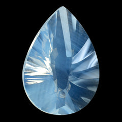 BLUE MOON QUARTZ CONCAVE BRIOLETTE PEAR 18X13MM 7.96 Cts.