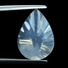 BLUE MOON QUARTZ CONCAVE BRIOLETTE PEAR 18X13MM 7.96 Cts.