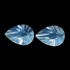 BLUE MOON QUARTZ CONCAVE BRIOLETTE PEAR 18X13MM 7.96 Cts.