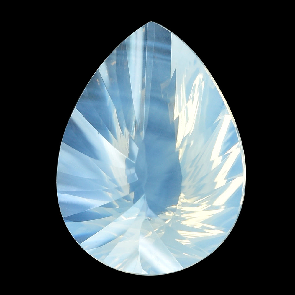 BLUE MOON QUARTZ CONCAVE BRIOLETTE PEAR (1ST) 20X15MM 13.26 Cts.