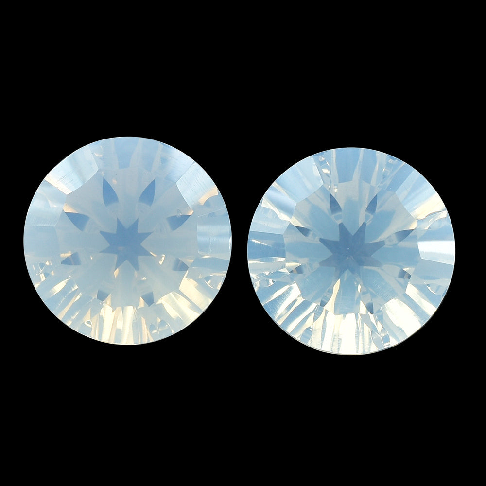 BLUE MOON QUARTZ CONCAVE SPLENDOR CUT ROUND (1ST) 12MM 5.23 Cts.