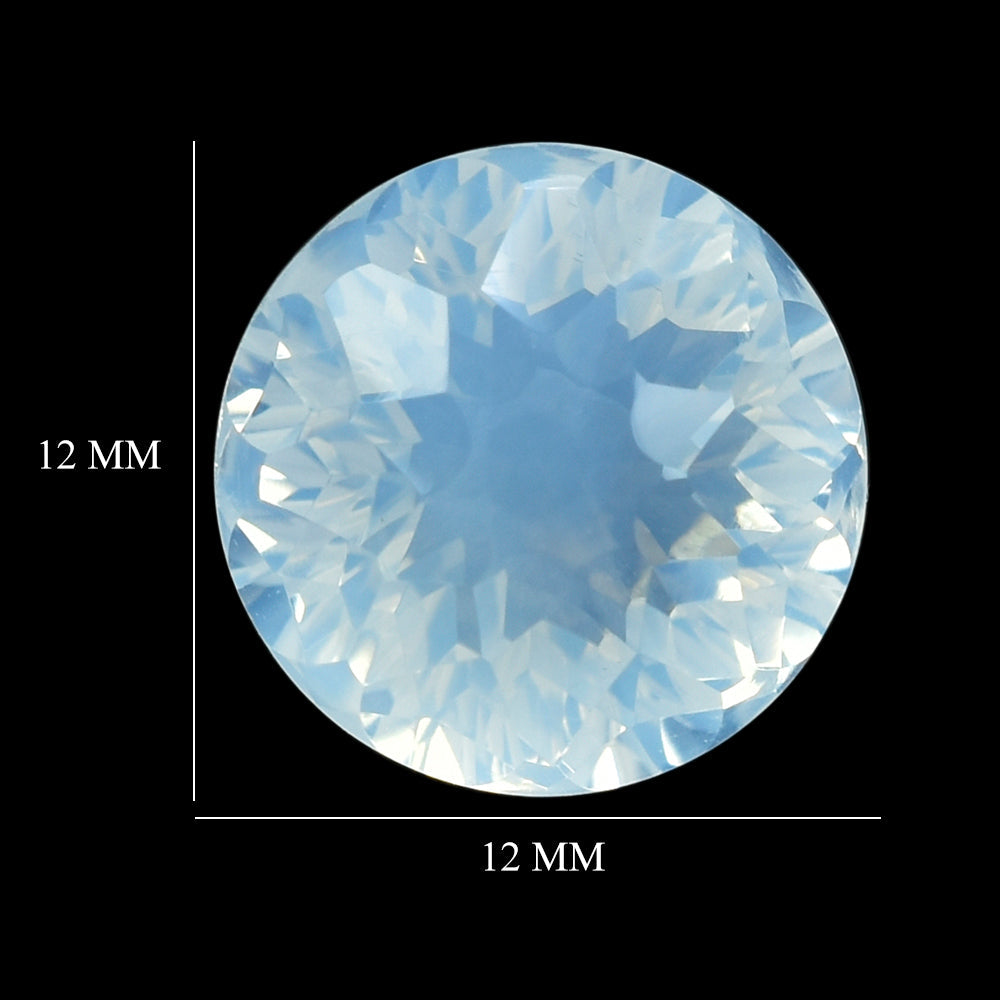 BLUE MOON QUARTZ GALAXY CUT DOME ROUND (1ST) 12MM 6.66 Cts.
