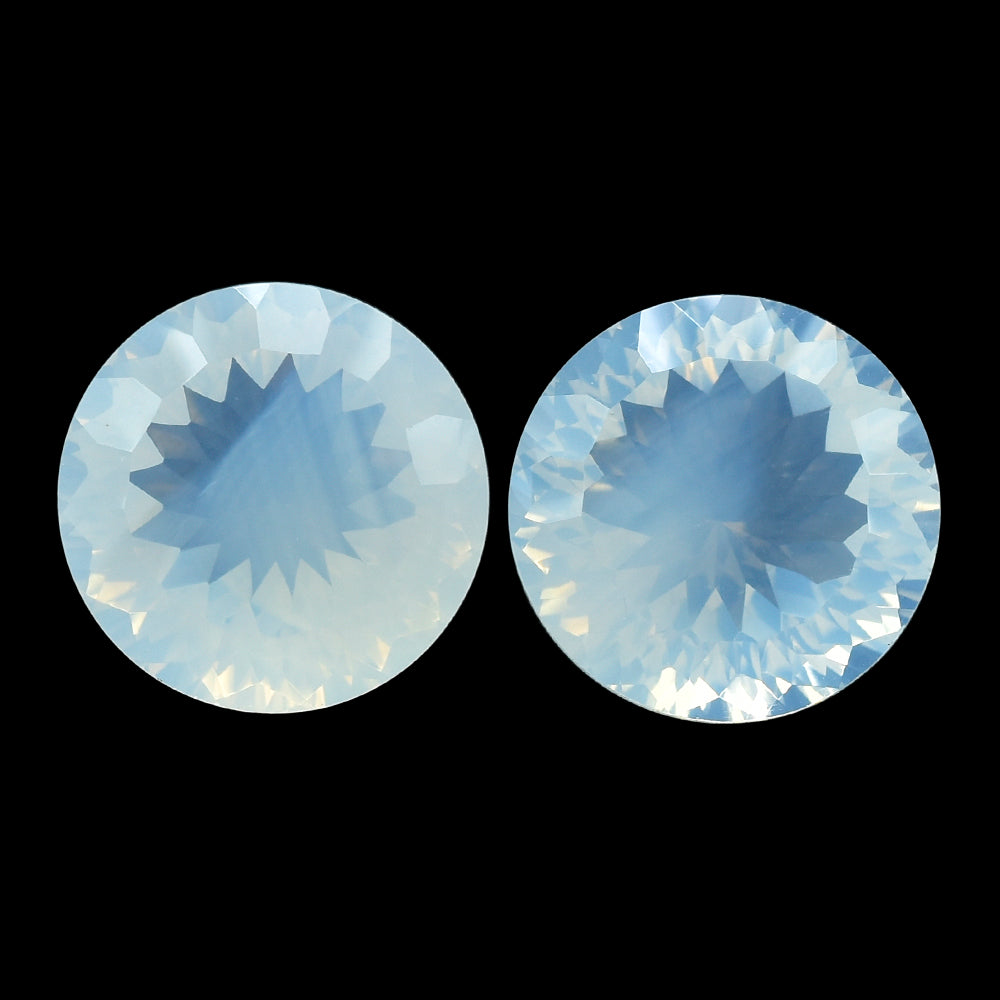 BLUE MOON QUARTZ CONCAVE CUT ROUND (1ST) 12MM 5.83 Cts.