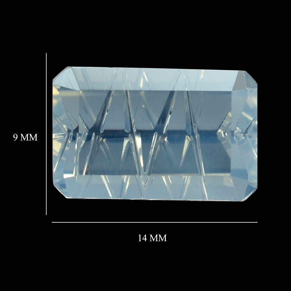 BLUE MOON QUARTZ CONCAVE LIGHTENING CUT OCTAGON (1ST) 14X9MM 5.45 Cts.