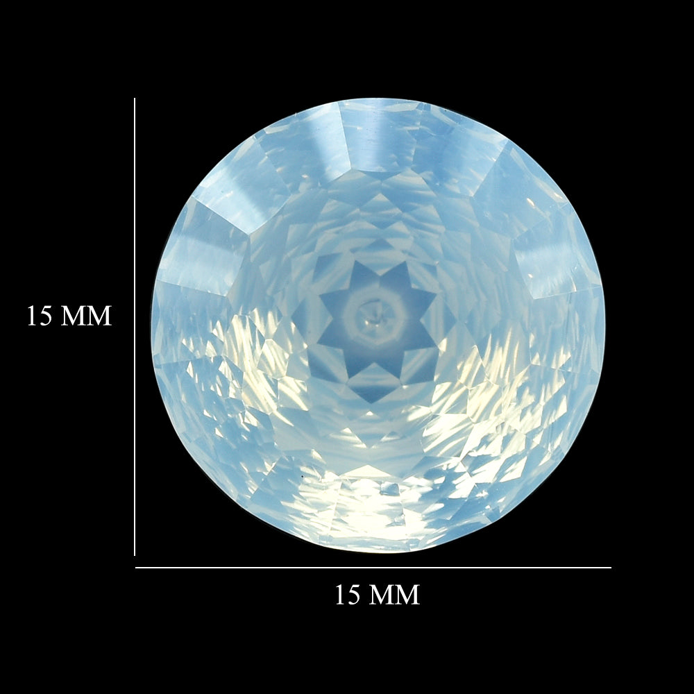BLUE MOON QUARTZ NIRVANA CUT ROUND 15MM 12.41 Cts.