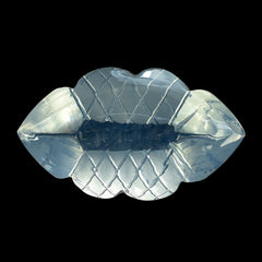 BLUE MOON QUARTZ BUFFTOP FISH CARVED BACK MARQUISE 20X11.50MM 9.90 Cts.