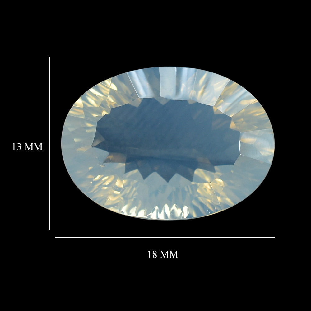 BLUE MOON QUARTZ CONCAVE OVAL (1ST) 18X13MM 11.33 Cts.
