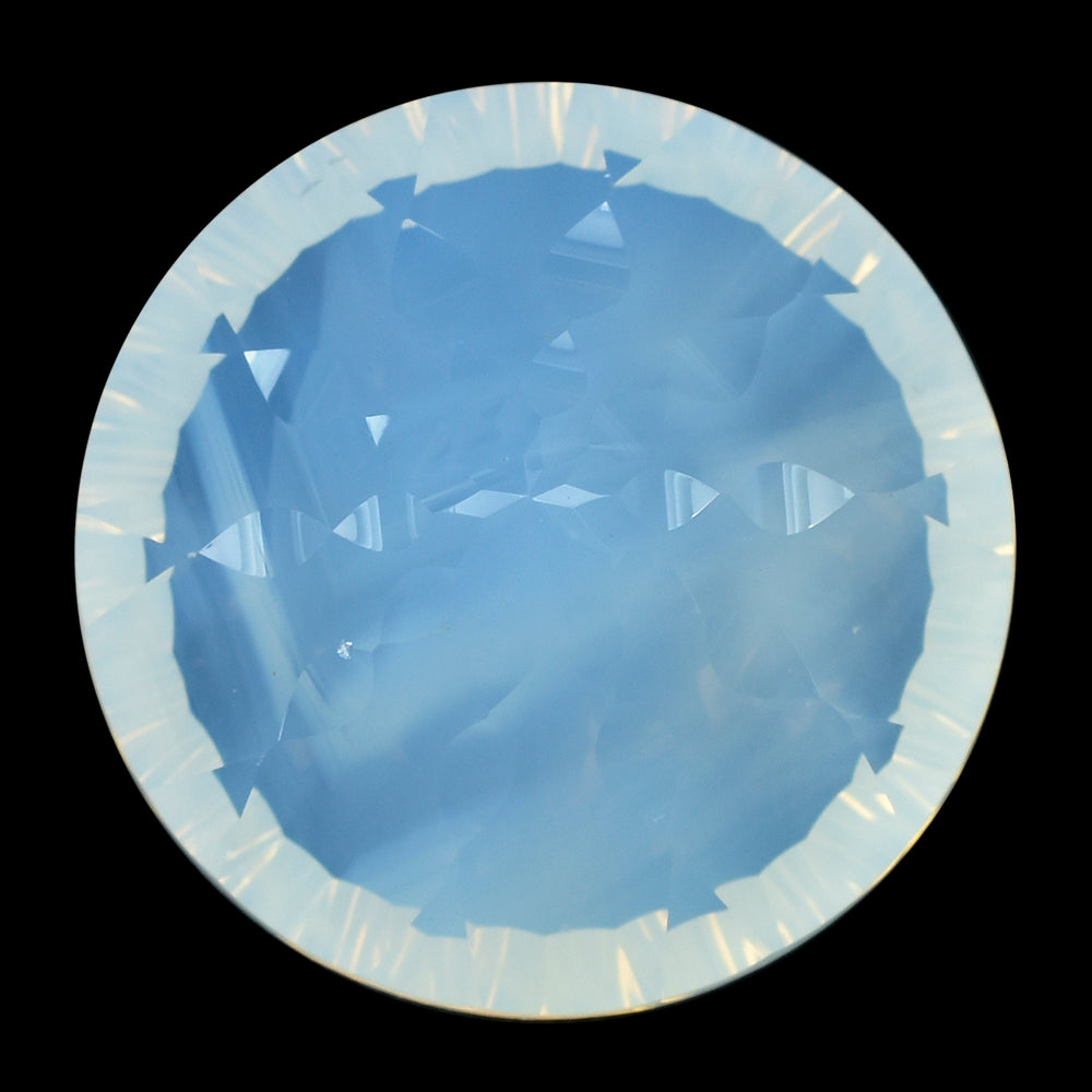 BLUE MOON QUARTZ CONCAVE SPLENGOR CUT ROUND (1ST) 22MM 32.37 Cts.