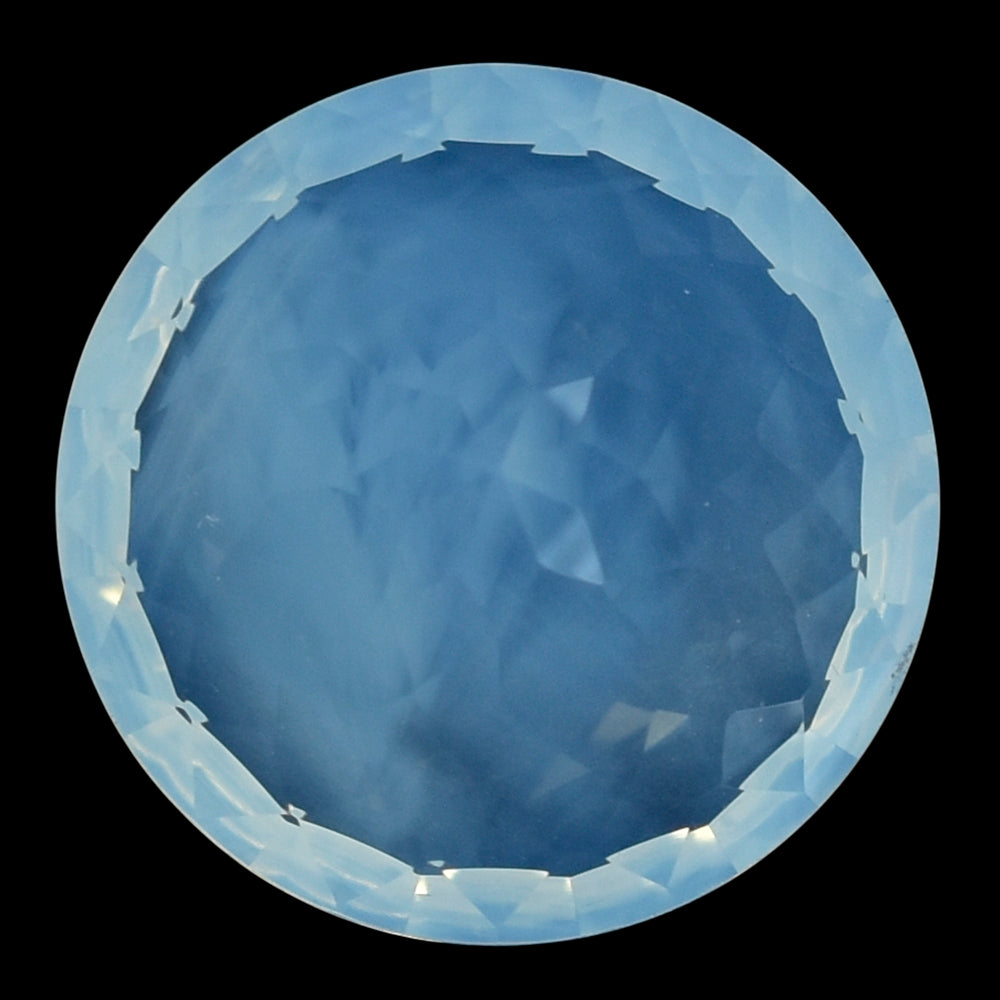 BLUE MOON QUARTZ NIRVANA CUT ROUND (DES#81)  14MM 8.47 Cts.